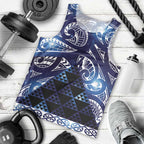 Matariki New Zealand Men Tank Top NZ Niho Taniwha Maori New Year Blue Galaxy