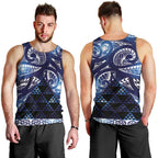Matariki New Zealand Men Tank Top NZ Niho Taniwha Maori New Year Blue Galaxy