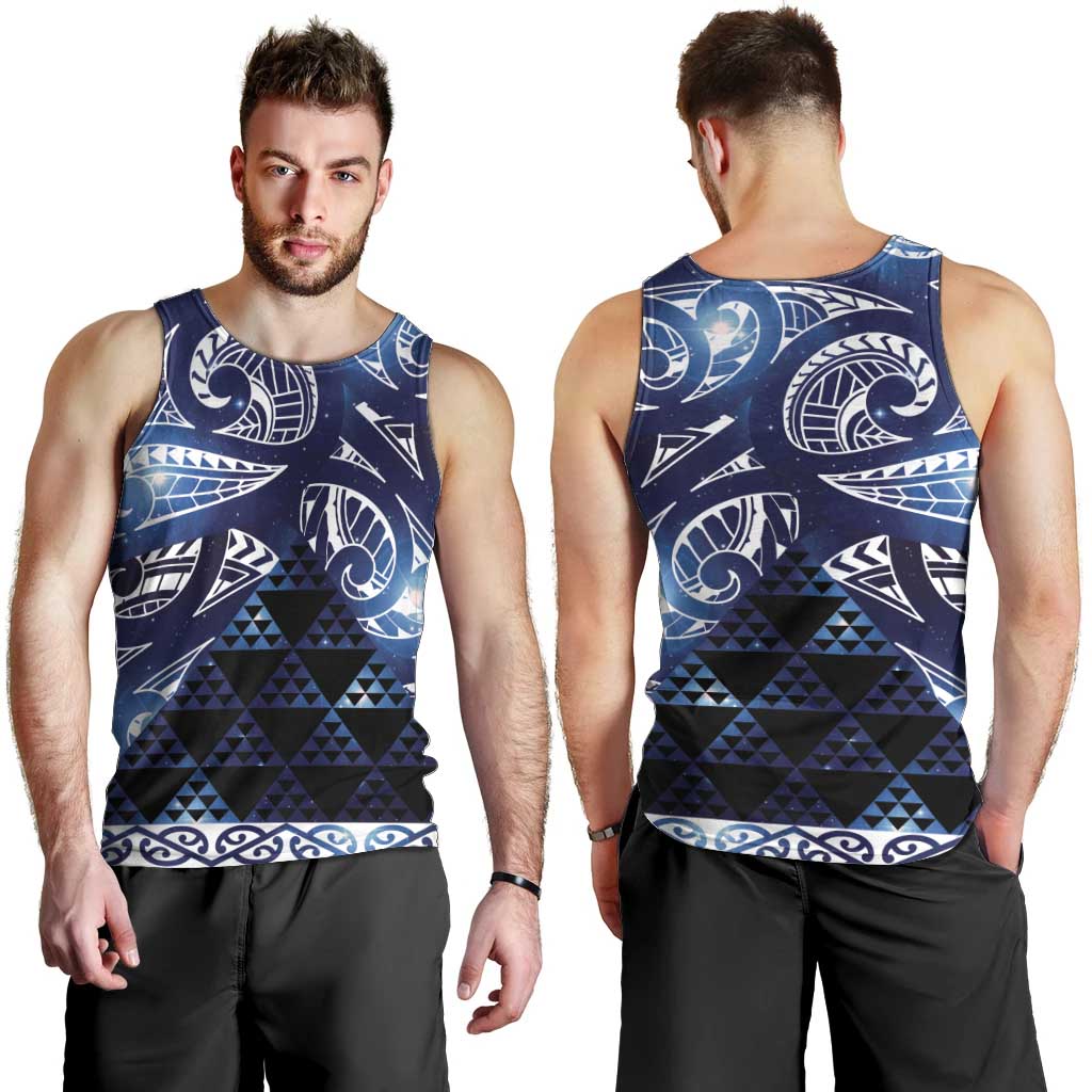 Matariki New Zealand Men Tank Top NZ Niho Taniwha Maori New Year Blue Galaxy
