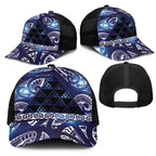 Matariki New Zealand Mesh Trucker Cap NZ Niho Taniwha Maori New Year Blue Galaxy