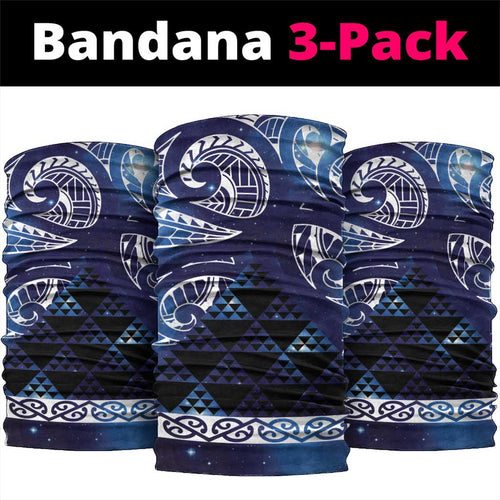Matariki New Zealand Neck Gaiter NZ Niho Taniwha Maori New Year Blue Galaxy