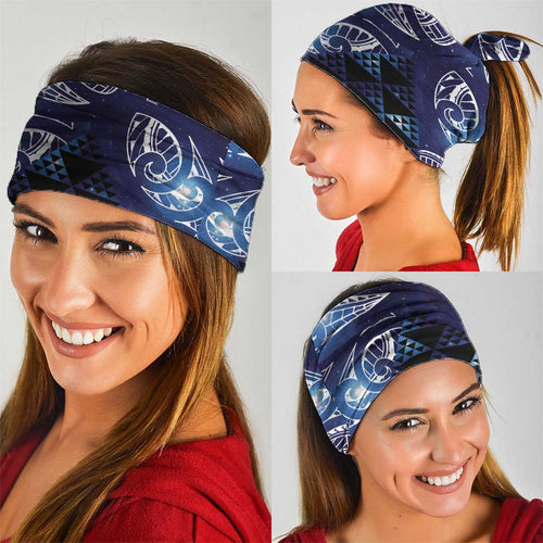 Matariki New Zealand Neck Gaiter NZ Niho Taniwha Maori New Year Blue Galaxy