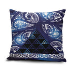 Matariki New Zealand Pillow Cover NZ Niho Taniwha Maori New Year Blue Galaxy