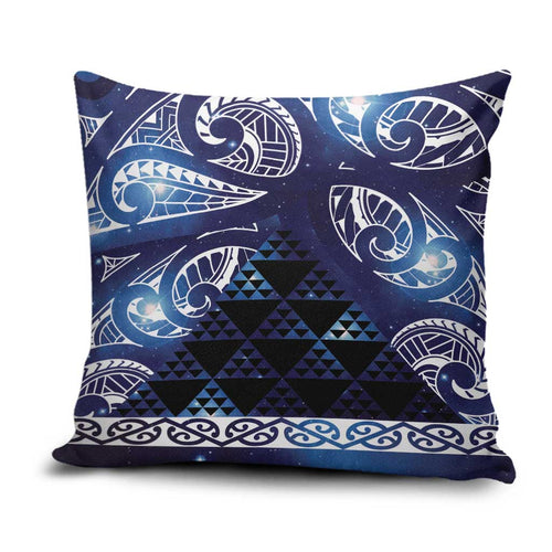 Matariki New Zealand Pillow Cover NZ Niho Taniwha Maori New Year Blue Galaxy