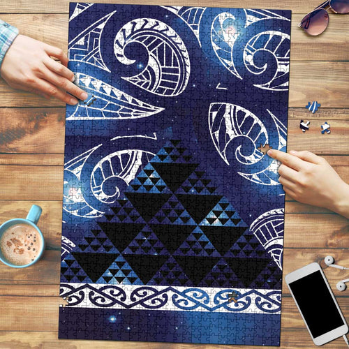 Matariki New Zealand Puzzle NZ Niho Taniwha Maori New Year Blue Galaxy