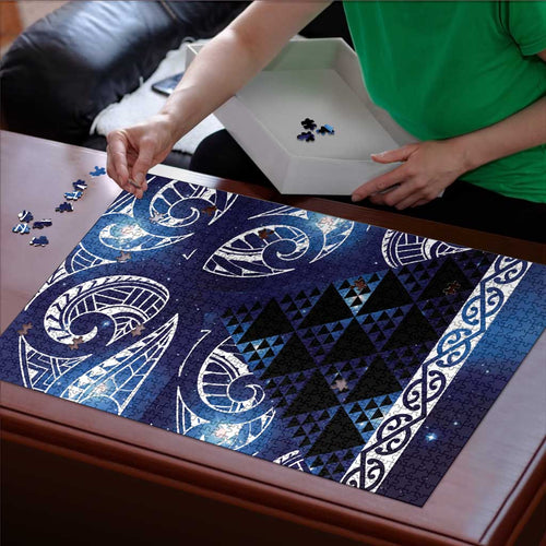 Matariki New Zealand Puzzle NZ Niho Taniwha Maori New Year Blue Galaxy