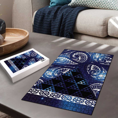 Matariki New Zealand Puzzle NZ Niho Taniwha Maori New Year Blue Galaxy