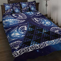 Matariki New Zealand Quilt Bed Set NZ Niho Taniwha Maori New Year Blue Galaxy