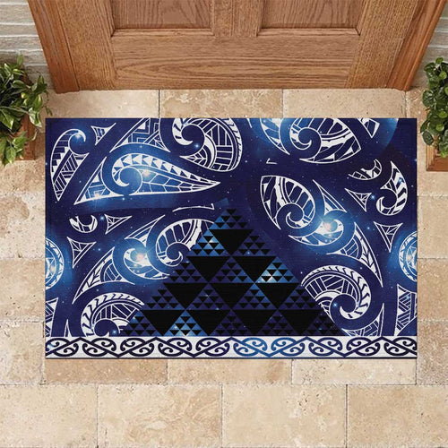 Matariki New Zealand Rubber Doormat NZ Niho Taniwha Maori New Year Blue Galaxy