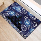 Matariki New Zealand Rubber Doormat NZ Niho Taniwha Maori New Year Blue Galaxy