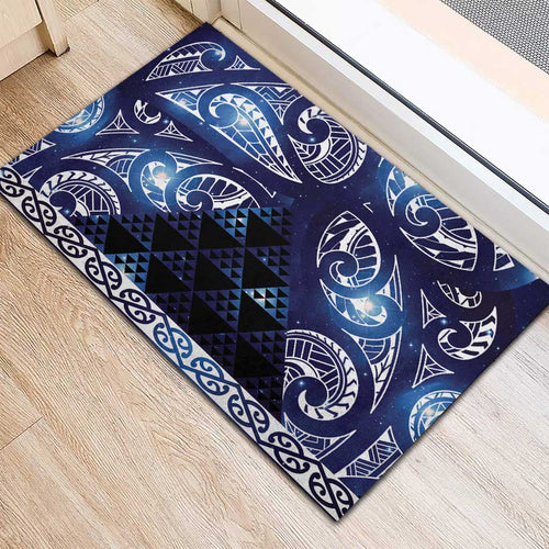 Matariki New Zealand Rubber Doormat NZ Niho Taniwha Maori New Year Blue Galaxy