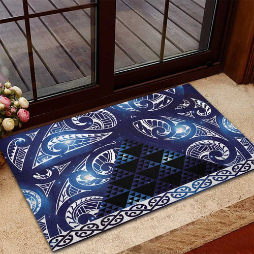 Matariki New Zealand Rubber Doormat NZ Niho Taniwha Maori New Year Blue Galaxy