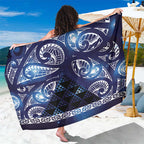 Matariki New Zealand Sarong NZ Niho Taniwha Maori New Year Blue Galaxy