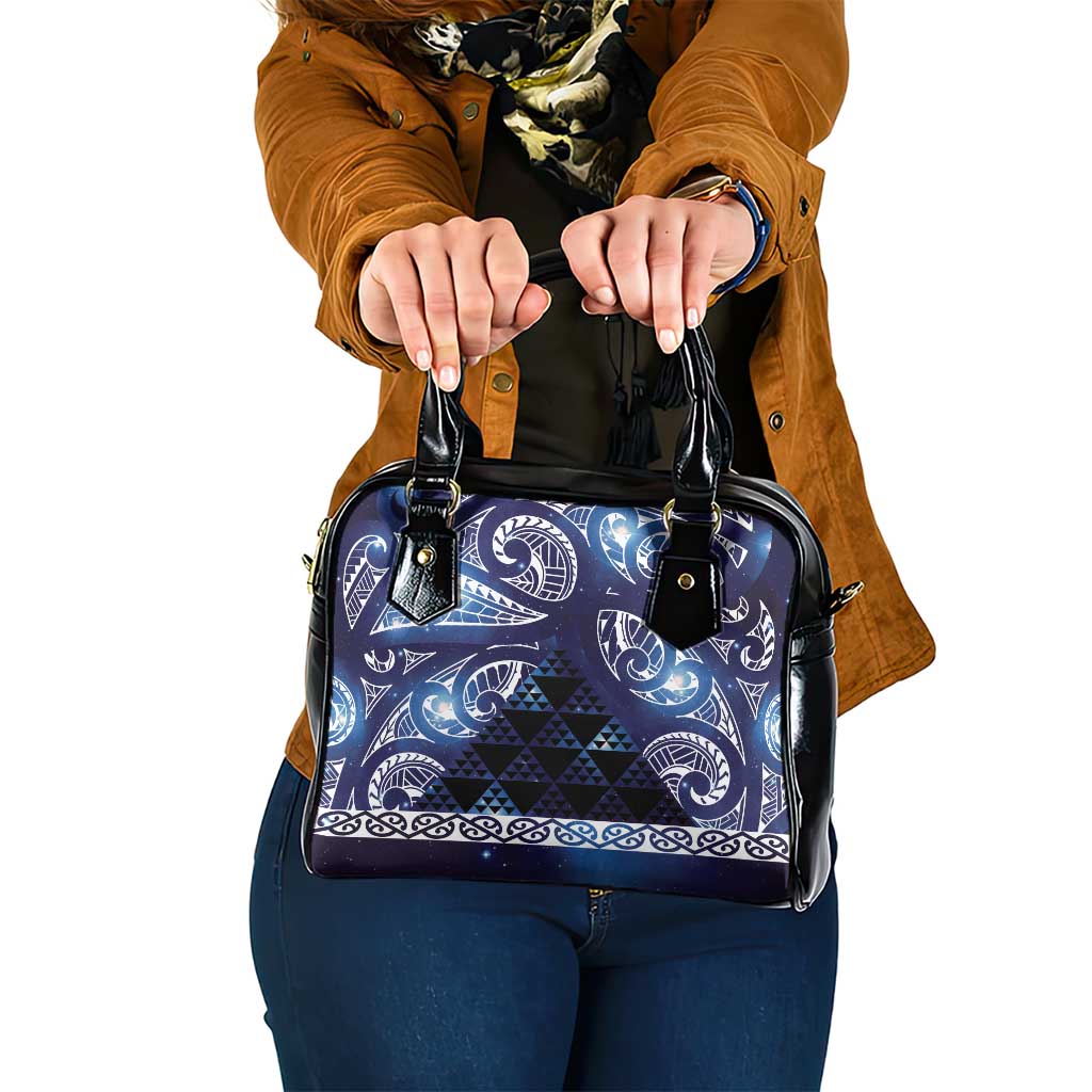 Matariki New Zealand Shoulder Handbag NZ Niho Taniwha Maori New Year Blue Galaxy