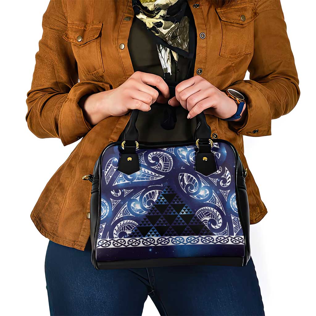 Matariki New Zealand Shoulder Handbag NZ Niho Taniwha Maori New Year Blue Galaxy