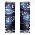 Matariki New Zealand Skinny Tumbler NZ Niho Taniwha Maori New Year Blue Galaxy