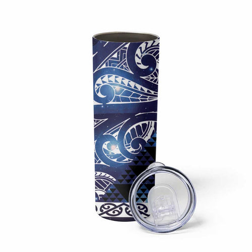 Matariki New Zealand Skinny Tumbler NZ Niho Taniwha Maori New Year Blue Galaxy