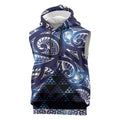 Matariki New Zealand Sleeveless Hoodie NZ Niho Taniwha Maori New Year Blue Galaxy