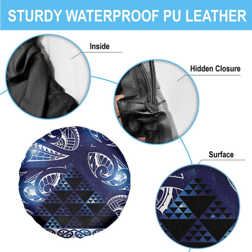 Matariki New Zealand Spare Tire Cover NZ Niho Taniwha Maori New Year Blue Galaxy