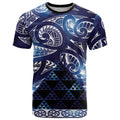 Matariki New Zealand T Shirt NZ Niho Taniwha Maori New Year Blue Galaxy