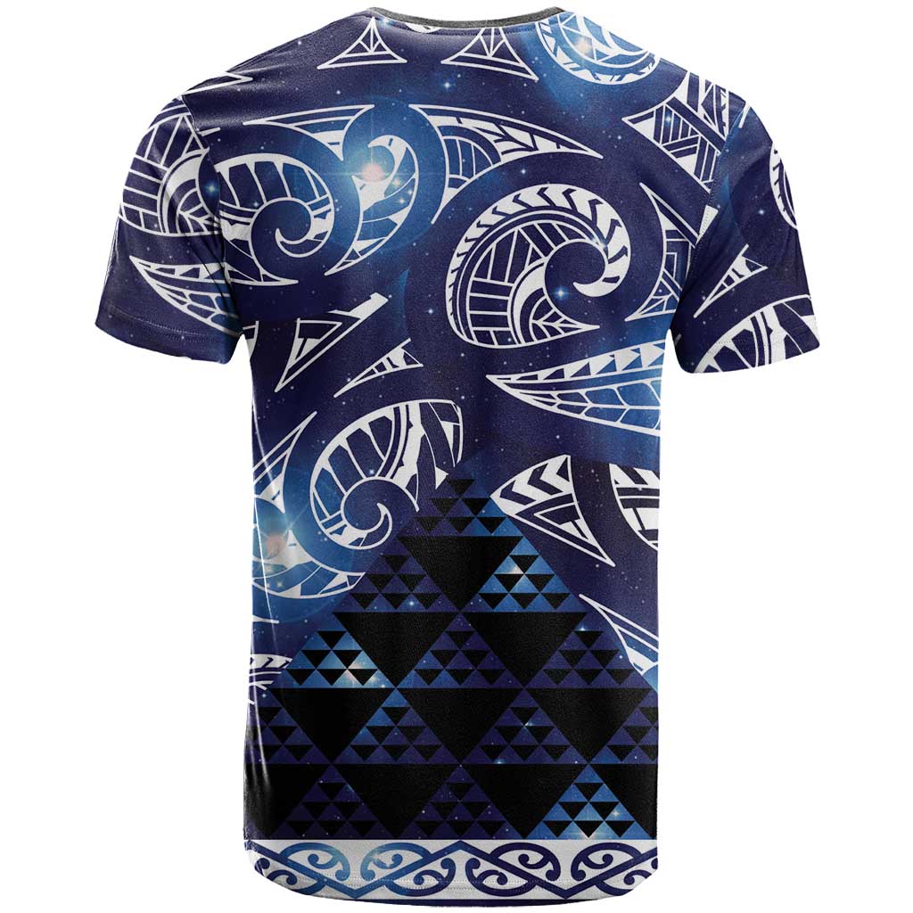 Matariki New Zealand T Shirt NZ Niho Taniwha Maori New Year Blue Galaxy