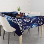 Matariki New Zealand Tablecloth NZ Niho Taniwha Maori New Year Blue Galaxy