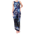 Matariki New Zealand Tank Maxi Dress NZ Niho Taniwha Maori New Year Blue Galaxy