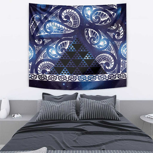 Matariki New Zealand Tapestry NZ Niho Taniwha Maori New Year Blue Galaxy