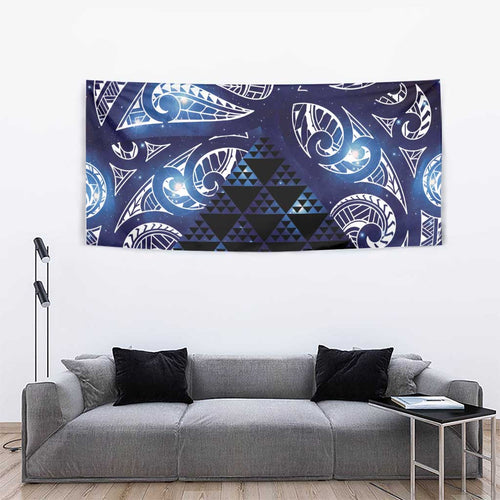 Matariki New Zealand Tapestry NZ Niho Taniwha Maori New Year Blue Galaxy