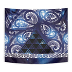 Matariki New Zealand Tapestry NZ Niho Taniwha Maori New Year Blue Galaxy