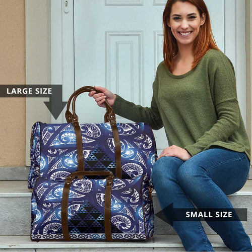 Matariki New Zealand Travel Bag NZ Niho Taniwha Maori New Year Blue Galaxy