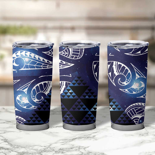 Matariki New Zealand Tumbler Cup NZ Niho Taniwha Maori New Year Blue Galaxy