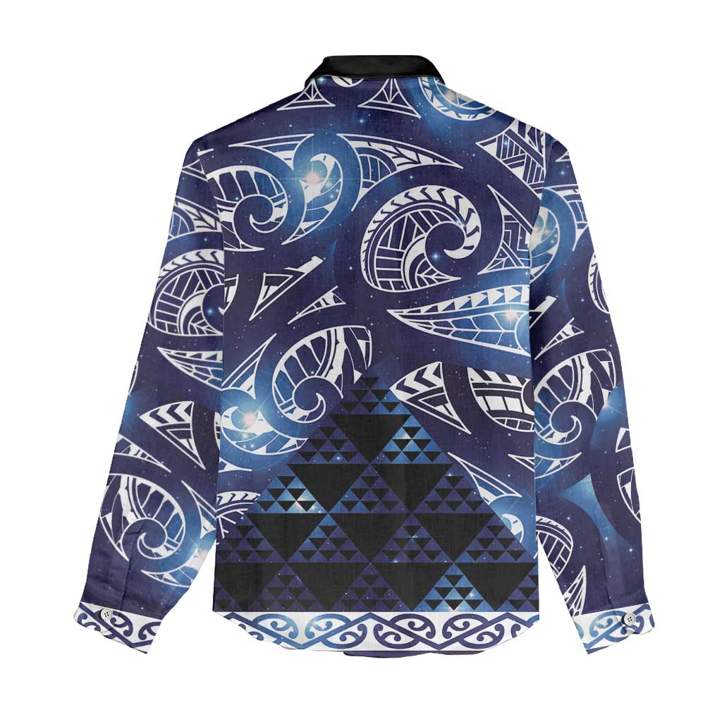 Matariki New Zealand Women Casual Shirt NZ Niho Taniwha Maori New Year Blue Galaxy