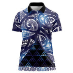 Matariki New Zealand Women Polo Shirt NZ Niho Taniwha Maori New Year Blue Galaxy
