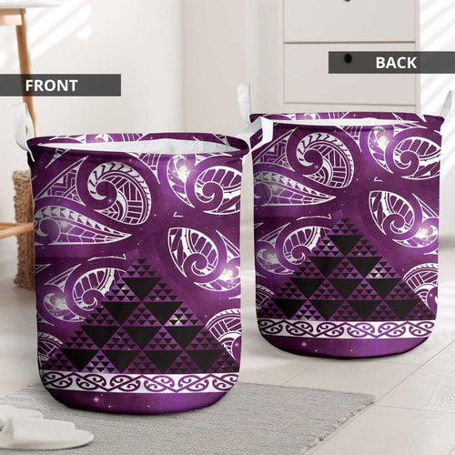 Matariki New Zealand Laundry Basket NZ Niho Taniwha Maori New Year Purple Galaxy