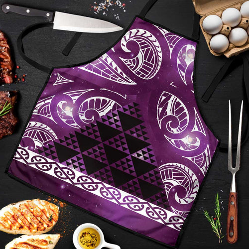 Matariki New Zealand Apron NZ Niho Taniwha Maori New Year Purple Galaxy