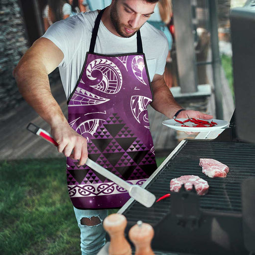Matariki New Zealand Apron NZ Niho Taniwha Maori New Year Purple Galaxy