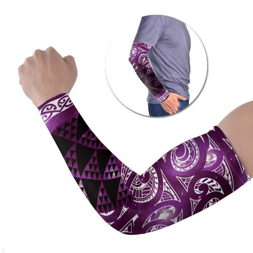 Matariki New Zealand Arm Sleeves NZ Niho Taniwha Maori New Year Purple Galaxy