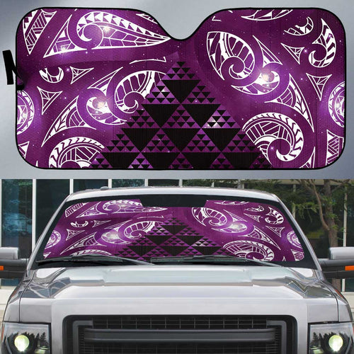 Matariki New Zealand Auto Sun Shade NZ Niho Taniwha Maori New Year Purple Galaxy