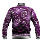 Matariki New Zealand Baseball Jacket NZ Niho Taniwha Maori New Year Purple Galaxy