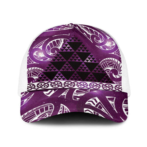 Matariki New Zealand Baseball Net Cap NZ Niho Taniwha Maori New Year Purple Galaxy