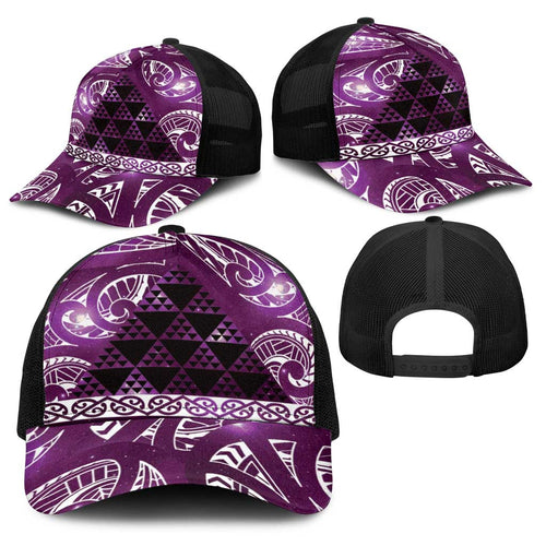 Matariki New Zealand Baseball Net Cap NZ Niho Taniwha Maori New Year Purple Galaxy