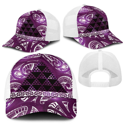 Matariki New Zealand Baseball Net Cap NZ Niho Taniwha Maori New Year Purple Galaxy