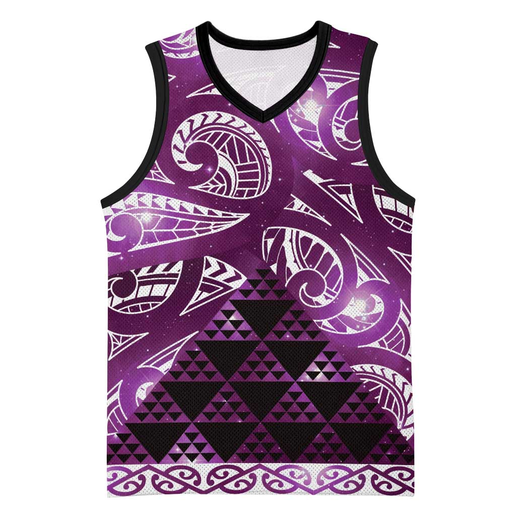 Matariki New Zealand Basketball Jersey NZ Niho Taniwha Maori New Year Purple Galaxy