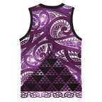 Matariki New Zealand Basketball Jersey NZ Niho Taniwha Maori New Year Purple Galaxy