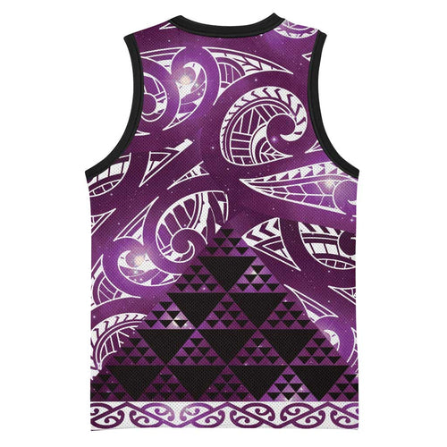 Matariki New Zealand Basketball Jersey NZ Niho Taniwha Maori New Year Purple Galaxy