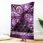 Matariki New Zealand Blanket NZ Niho Taniwha Maori New Year Purple Galaxy