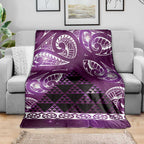 Matariki New Zealand Blanket NZ Niho Taniwha Maori New Year Purple Galaxy
