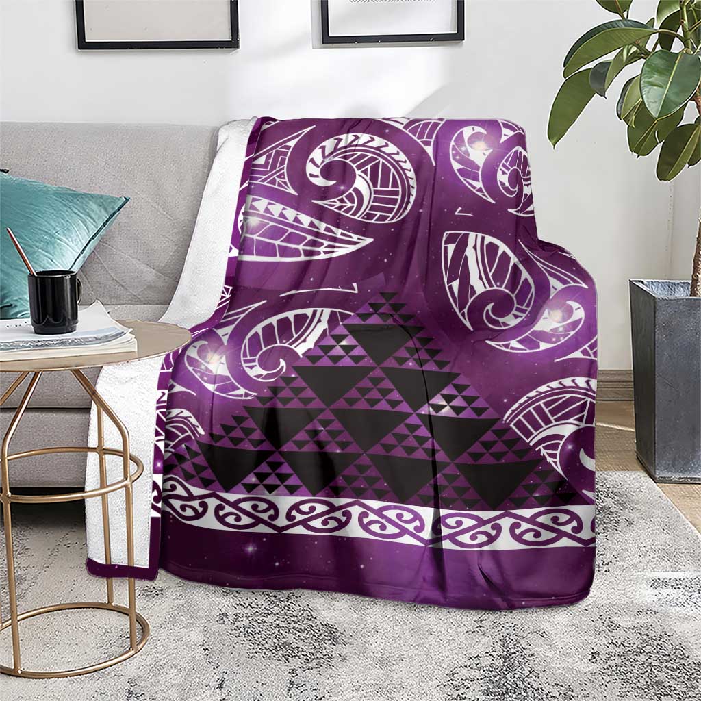 Matariki New Zealand Blanket NZ Niho Taniwha Maori New Year Purple Galaxy