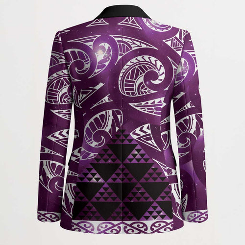 Matariki New Zealand Blazer NZ Niho Taniwha Maori New Year Purple Galaxy